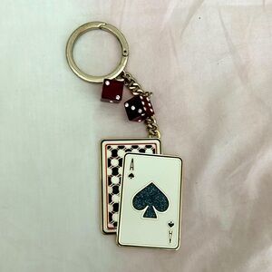 Kate Spade Ace of Spades glittery keychain
